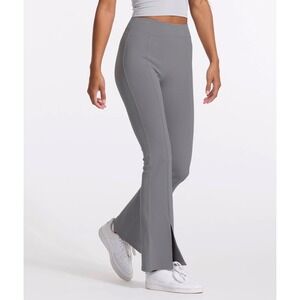 Vuori Lux Rib Split Pants Boot Cut High Waisted Yoga Pants Grey Women's Large